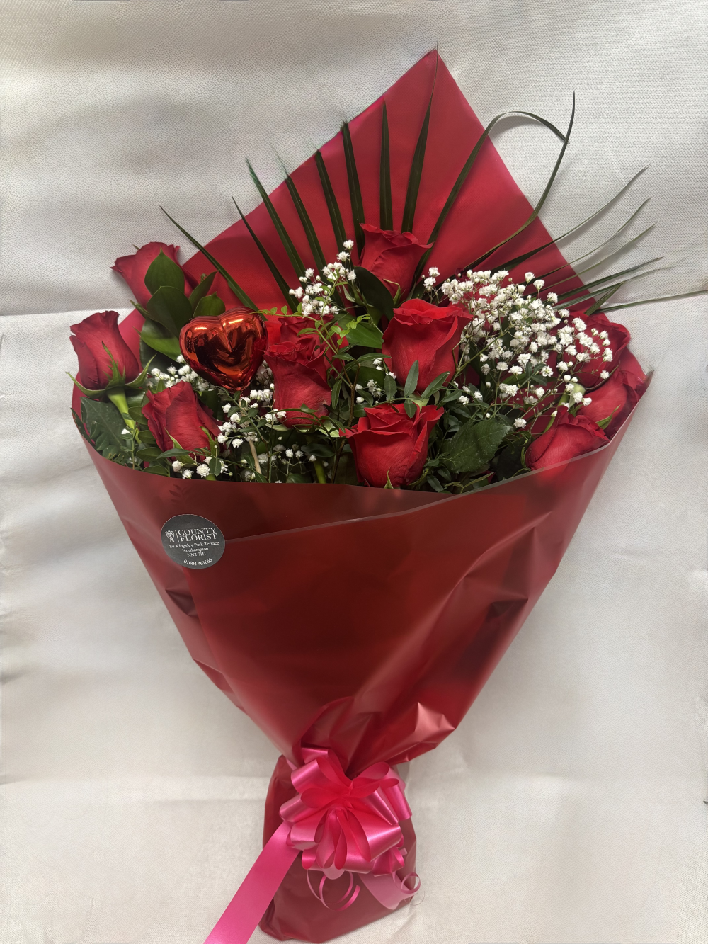 12 red rose bouquet