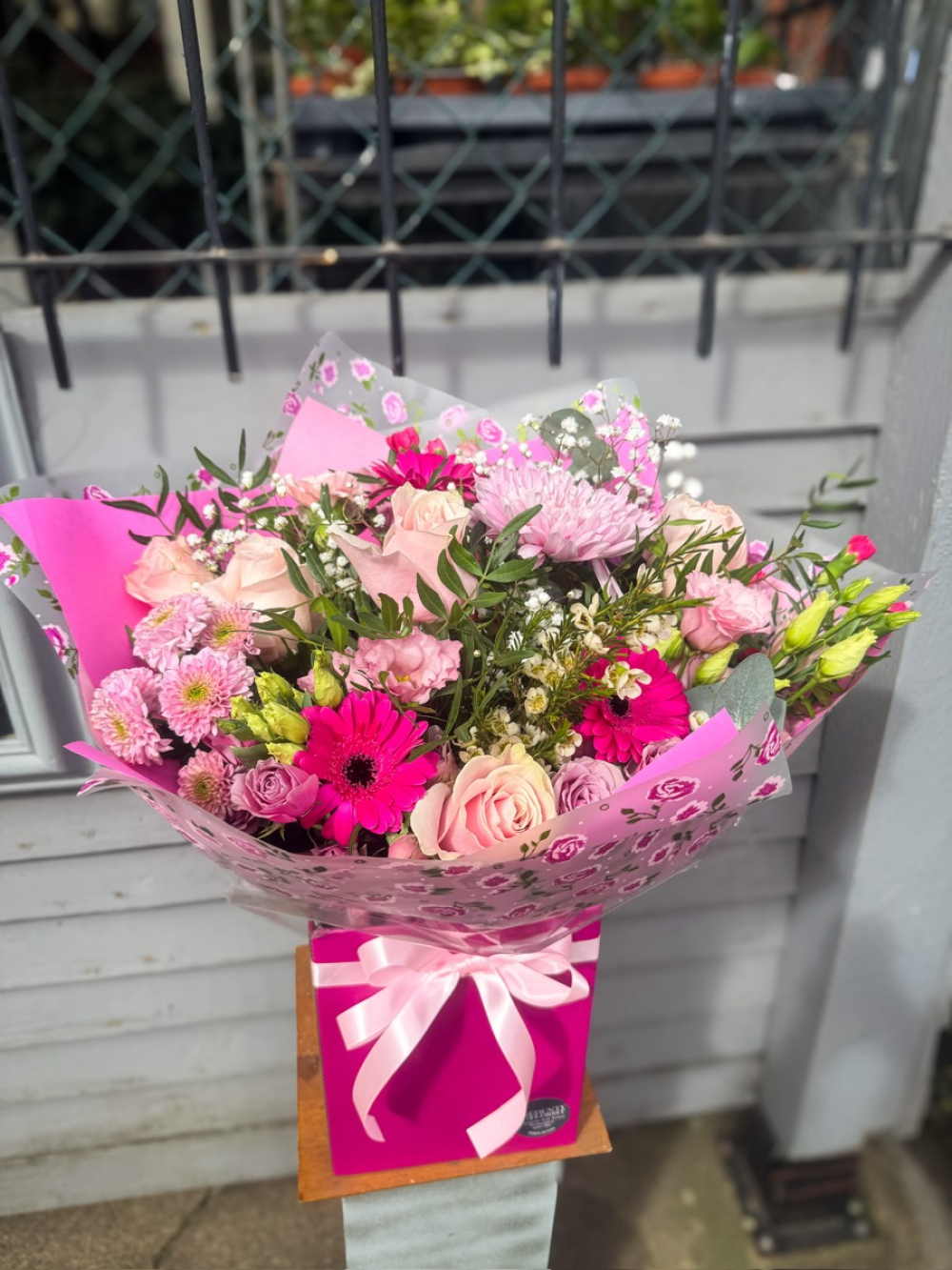 Cerise box arrangement